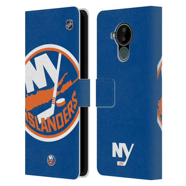 NHL New York Islanders Oversized Leather Book Wallet Case Cover For Nokia C30