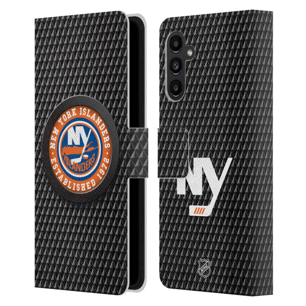 NHL New York Islanders Puck Texture Leather Book Wallet Case Cover For Samsung Galaxy A13 5G (2021)
