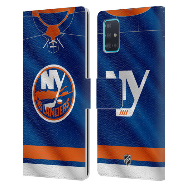 NHL New York Islanders Jersey Leather Book Wallet Case Cover For Samsung Galaxy A51 (2019)