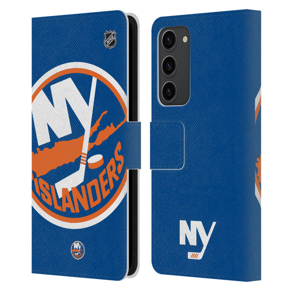 NHL New York Islanders Oversized Leather Book Wallet Case Cover For Samsung Galaxy S23+ 5G