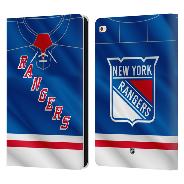 NHL New York Rangers Jersey Leather Book Wallet Case Cover For Apple iPad Air 2 (2014)