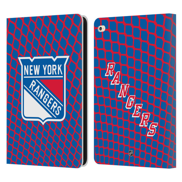 NHL New York Rangers Net Pattern Leather Book Wallet Case Cover For Apple iPad Air 2 (2014)