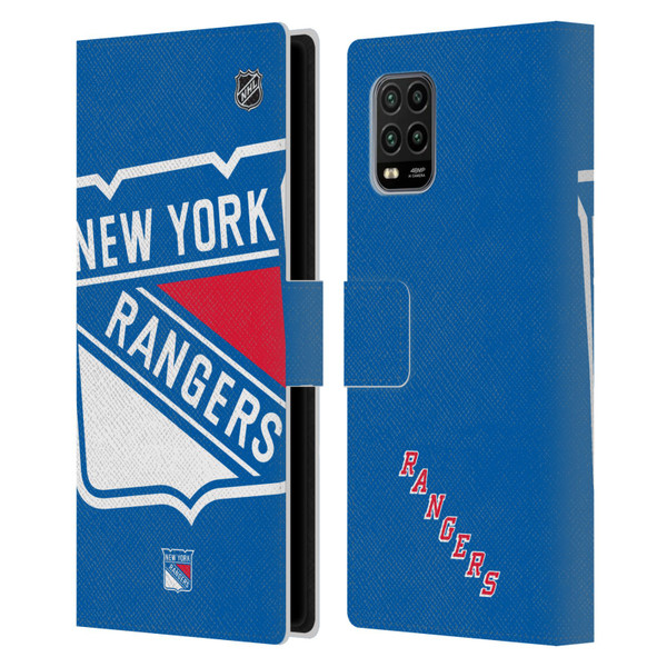 NHL New York Rangers Oversized Leather Book Wallet Case Cover For Xiaomi Mi 10 Lite 5G