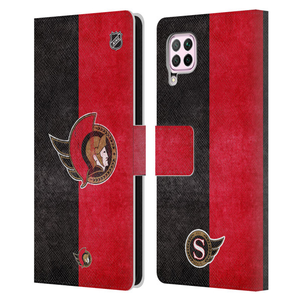 NHL Ottawa Senators Half Distressed Leather Book Wallet Case Cover For Huawei Nova 6 SE / P40 Lite