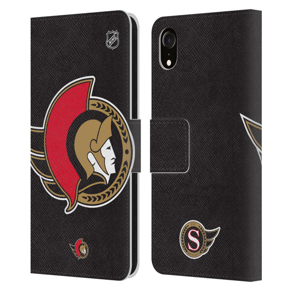 NHL Ottawa Senators Oversized Leather Book Wallet Case Cover For Apple iPhone XR