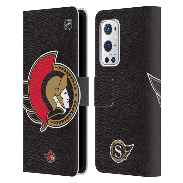 NHL Ottawa Senators Oversized Leather Book Wallet Case Cover For OnePlus 9 Pro