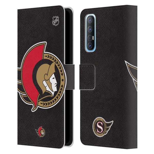 NHL Ottawa Senators Oversized Leather Book Wallet Case Cover For OPPO Find X2 Neo 5G