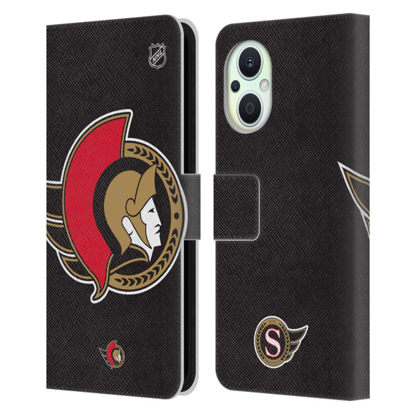 NHL Ottawa Senators Oversized Leather Book Wallet Case Cover For OPPO Reno8 Lite