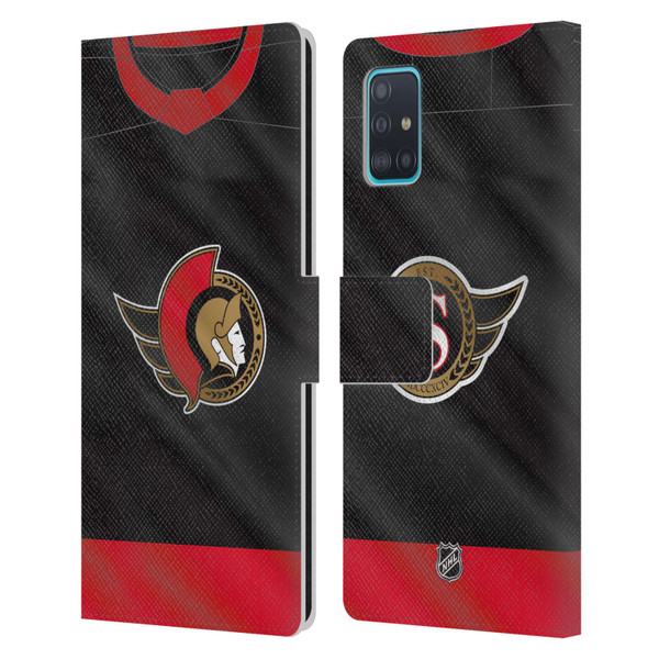 NHL Ottawa Senators Jersey Leather Book Wallet Case Cover For Samsung Galaxy A51 (2019)