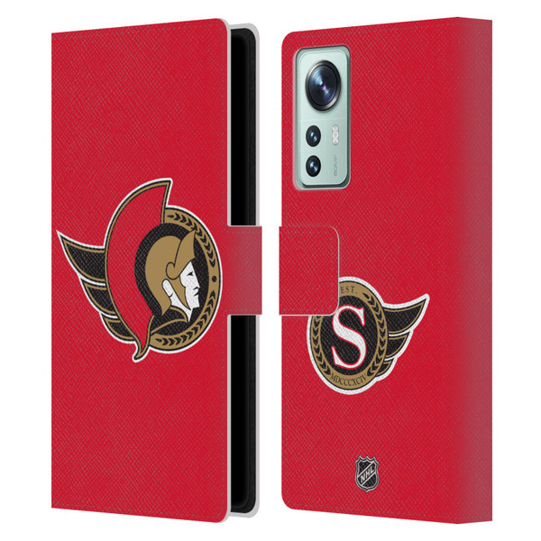 NHL Ottawa Senators Plain Leather Book Wallet Case Cover For Xiaomi 12