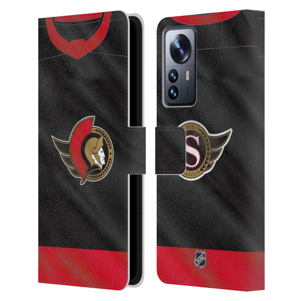 NHL Ottawa Senators Jersey Leather Book Wallet Case Cover For Xiaomi 12 Pro