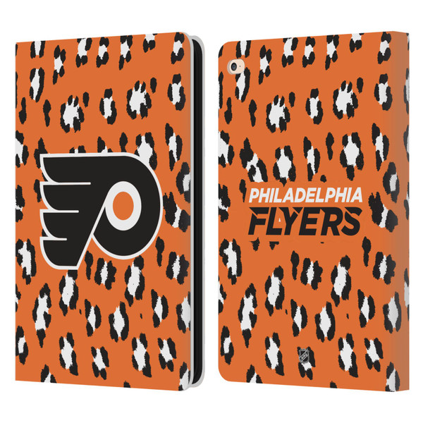 NHL Philadelphia Flyers Leopard Patten Leather Book Wallet Case Cover For Apple iPad Air 2 (2014)