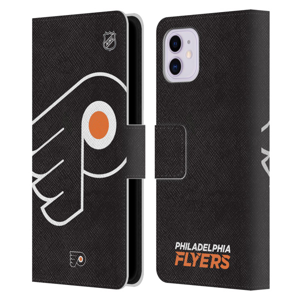 NHL Philadelphia Flyers Oversized Leather Book Wallet Case Cover For Apple iPhone 11