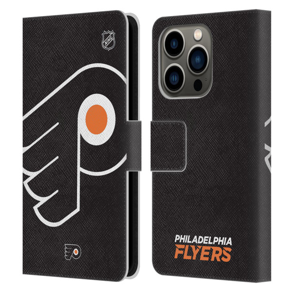 NHL Philadelphia Flyers Oversized Leather Book Wallet Case Cover For Apple iPhone 14 Pro