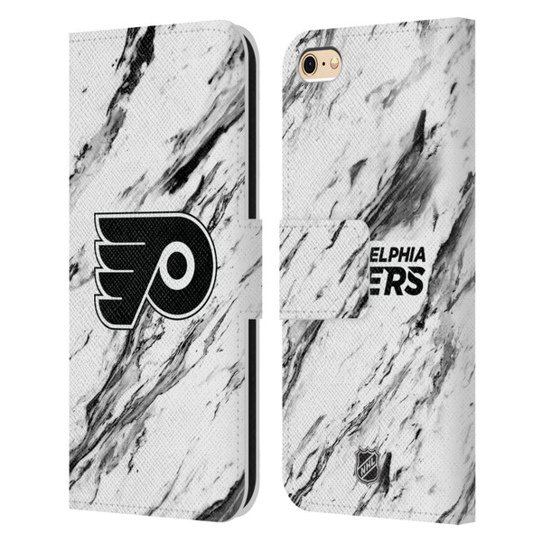 NHL Philadelphia Flyers Marble Leather Book Wallet Case Cover For Apple iPhone 6 / iPhone 6s