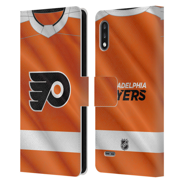 NHL Philadelphia Flyers Jersey Leather Book Wallet Case Cover For LG K22