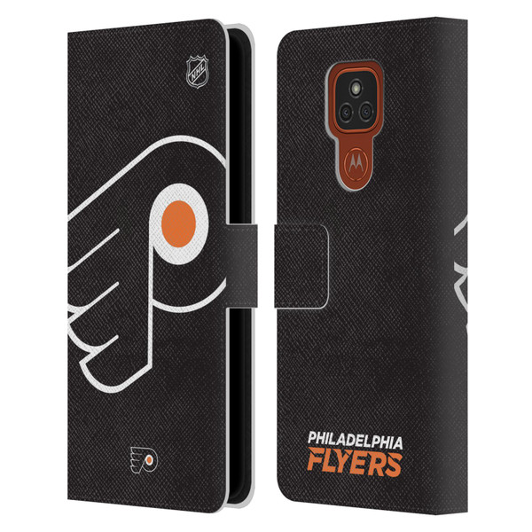NHL Philadelphia Flyers Oversized Leather Book Wallet Case Cover For Motorola Moto E7 Plus