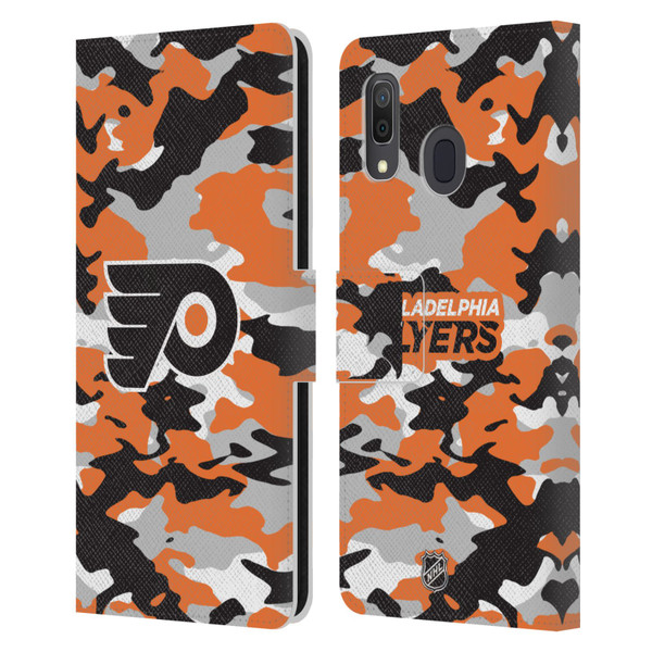 NHL Philadelphia Flyers Camouflage Leather Book Wallet Case Cover For Samsung Galaxy A33 5G (2022)