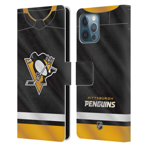 NHL Pittsburgh Penguins Jersey Leather Book Wallet Case Cover For Apple iPhone 12 Pro Max