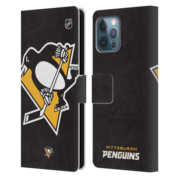 NHL Pittsburgh Penguins Oversized Leather Book Wallet Case Cover For Apple iPhone 12 Pro Max