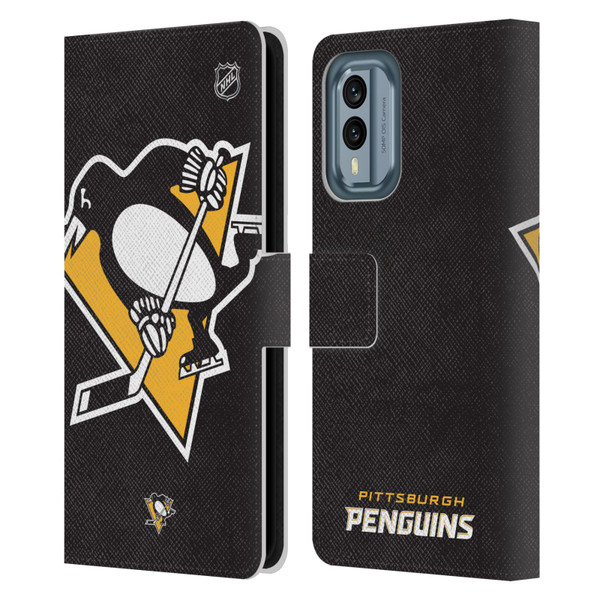 NHL Pittsburgh Penguins Oversized Leather Book Wallet Case Cover For Nokia X30