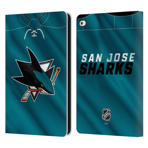 NHL San Jose Sharks Jersey Leather Book Wallet Case Cover For Apple iPad Air 2 (2014)