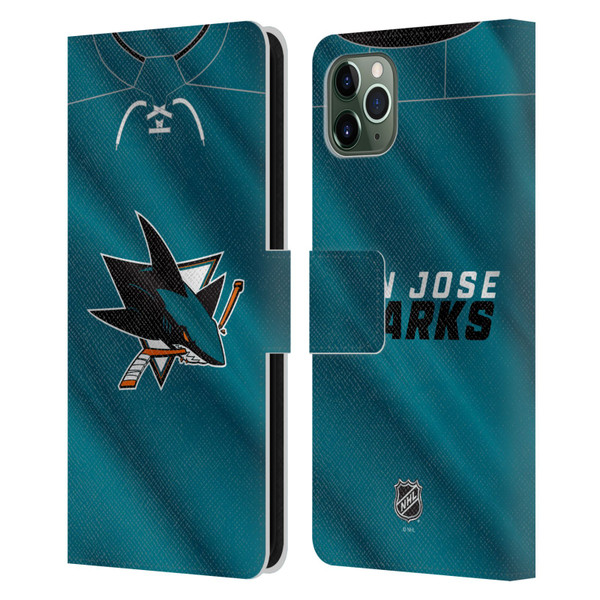 NHL San Jose Sharks Jersey Leather Book Wallet Case Cover For Apple iPhone 11 Pro Max