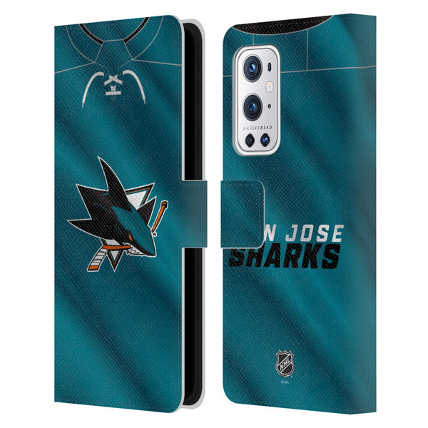 NHL San Jose Sharks Jersey Leather Book Wallet Case Cover For OnePlus 9 Pro