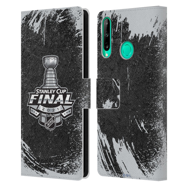 NHL 2021 Stanley Cup Final Distressed Leather Book Wallet Case Cover For Huawei P40 lite E