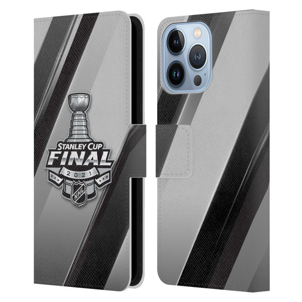 NHL 2021 Stanley Cup Final Stripes 2 Leather Book Wallet Case Cover For Apple iPhone 13 Pro