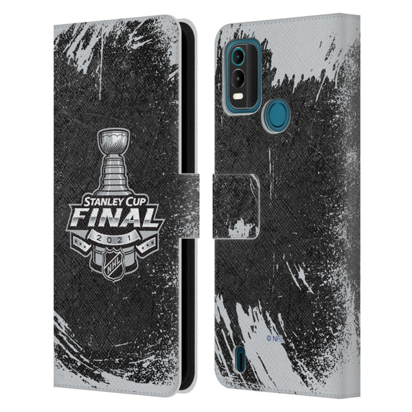 NHL 2021 Stanley Cup Final Distressed Leather Book Wallet Case Cover For Nokia G11 Plus
