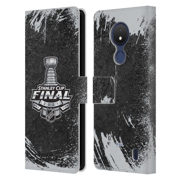 NHL 2021 Stanley Cup Final Distressed Leather Book Wallet Case Cover For Nokia C21