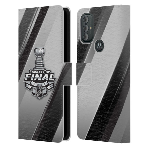 NHL 2021 Stanley Cup Final Stripes 2 Leather Book Wallet Case Cover For Motorola Moto G10 / Moto G20 / Moto G30