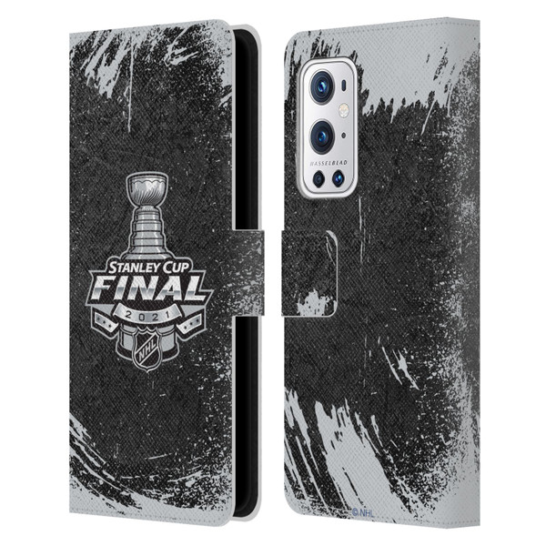 NHL 2021 Stanley Cup Final Distressed Leather Book Wallet Case Cover For OnePlus 9 Pro