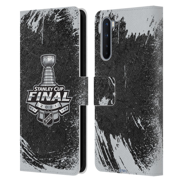 NHL 2021 Stanley Cup Final Distressed Leather Book Wallet Case Cover For OnePlus Nord 5G