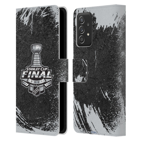 NHL 2021 Stanley Cup Final Distressed Leather Book Wallet Case Cover For Samsung Galaxy A52 / A52s / 5G (2021)