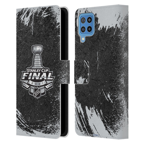 NHL 2021 Stanley Cup Final Distressed Leather Book Wallet Case Cover For Samsung Galaxy F22 (2021)