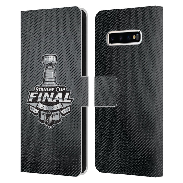 NHL 2021 Stanley Cup Final Stripes Leather Book Wallet Case Cover For Samsung Galaxy S10+ / S10 Plus