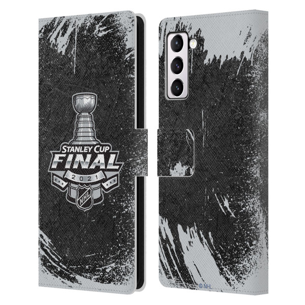 NHL 2021 Stanley Cup Final Distressed Leather Book Wallet Case Cover For Samsung Galaxy S21+ 5G