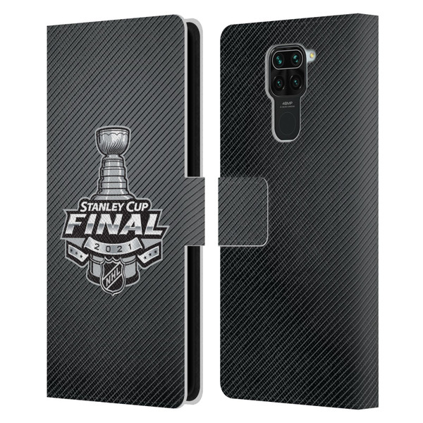 NHL 2021 Stanley Cup Final Stripes Leather Book Wallet Case Cover For Xiaomi Redmi Note 9 / Redmi 10X 4G