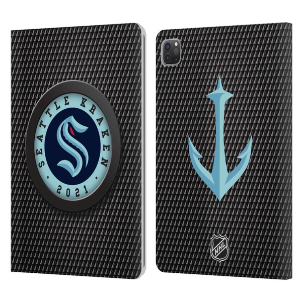 NHL Seattle Kraken Puck Texture Leather Book Wallet Case Cover For Apple iPad Pro 11 2020 / 2021 / 2022