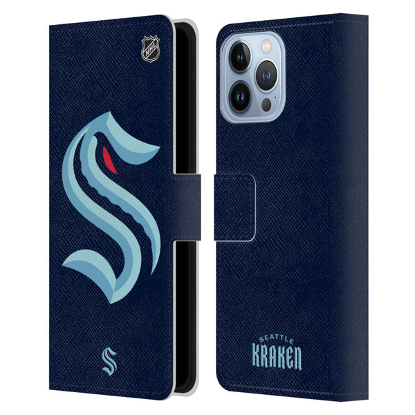 NHL Seattle Kraken Oversized Leather Book Wallet Case Cover For Apple iPhone 13 Pro Max