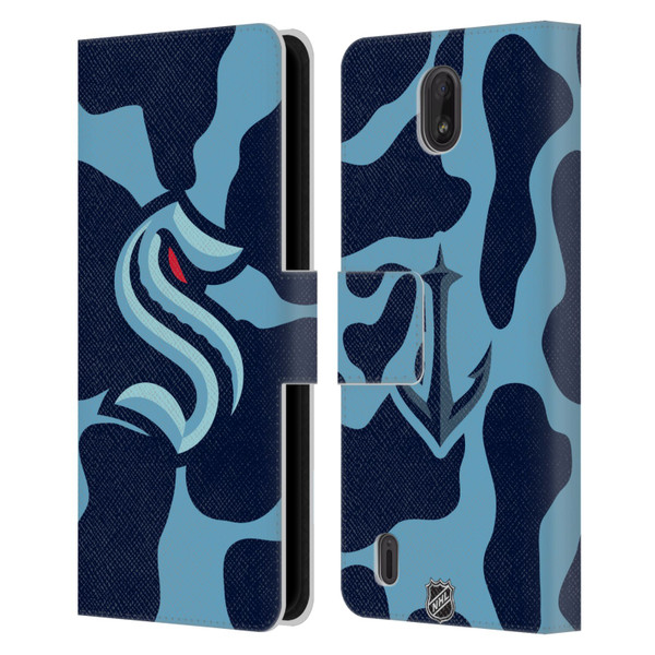 NHL Seattle Kraken Cow Pattern Leather Book Wallet Case Cover For Nokia C01 Plus/C1 2nd Edition