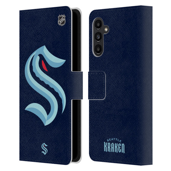 NHL Seattle Kraken Oversized Leather Book Wallet Case Cover For Samsung Galaxy A13 5G (2021)
