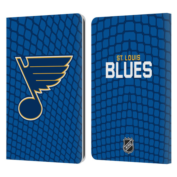 NHL St Louis Blues Net Pattern Leather Book Wallet Case Cover For Amazon Kindle Paperwhite 1 / 2 / 3