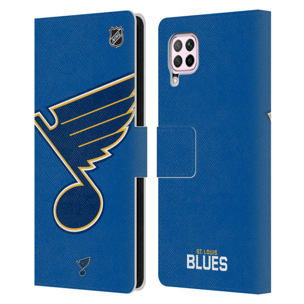 NHL St Louis Blues Oversized Leather Book Wallet Case Cover For Huawei Nova 6 SE / P40 Lite