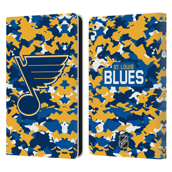 NHL St Louis Blues Camouflage Leather Book Wallet Case Cover For Apple iPad Air 2 (2014)