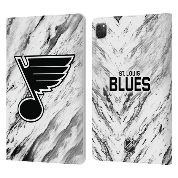 NHL St Louis Blues Marble Leather Book Wallet Case Cover For Apple iPad Pro 11 2020 / 2021 / 2022