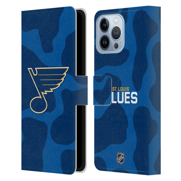 NHL St Louis Blues Cow Pattern Leather Book Wallet Case Cover For Apple iPhone 13 Pro Max