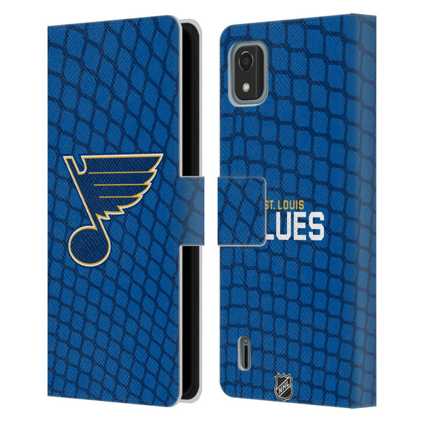 NHL St Louis Blues Net Pattern Leather Book Wallet Case Cover For Nokia C2 2nd Edition